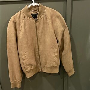 Banana Republic suede Tan Bomber Jacket